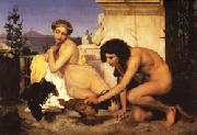 Jean Leon Gerome Young Greeks at a Cockfight France oil painting reproduction